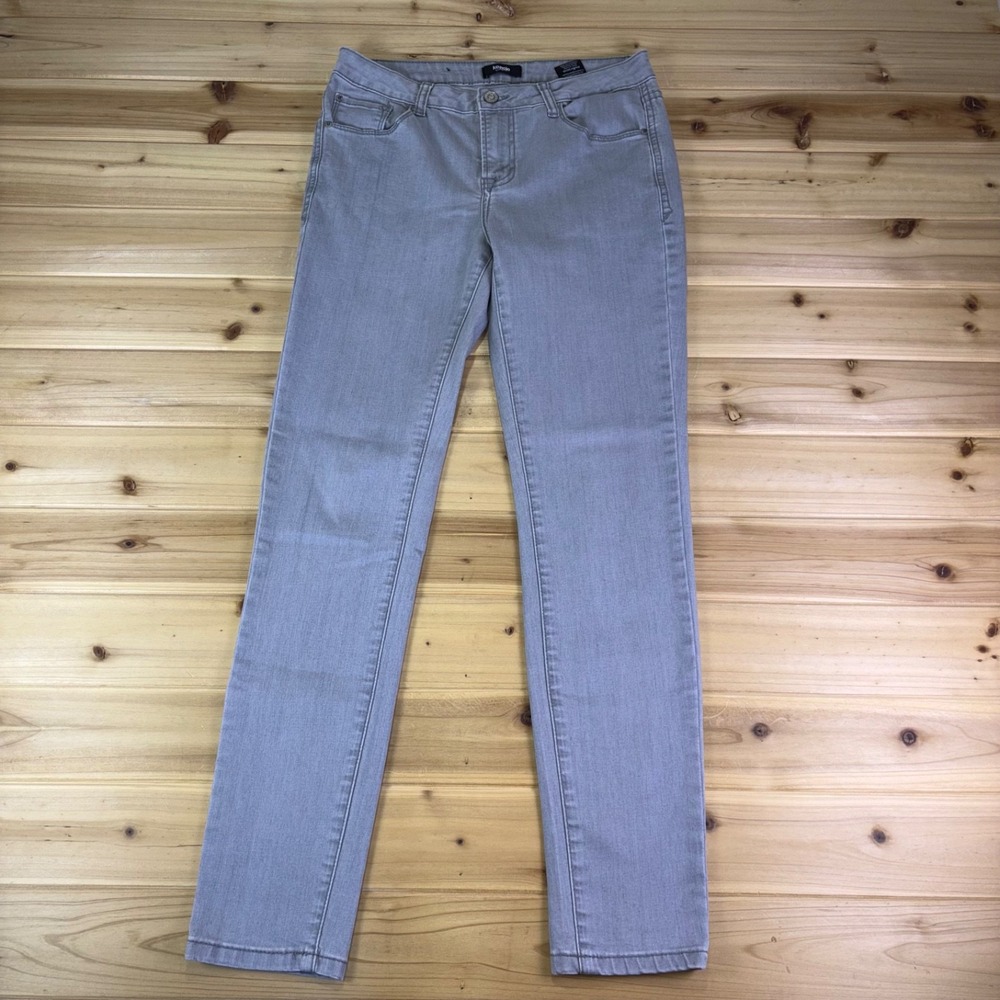 Kensie Jeans Womens 4 Gray Knockout Skinny Mid Rise Denim Jeans